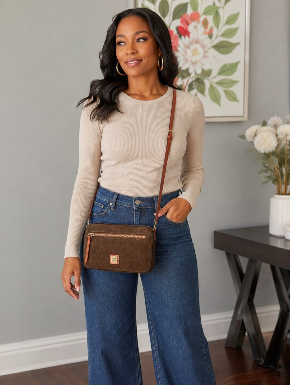 Dooney & Bourke Suede Camera Crossbody